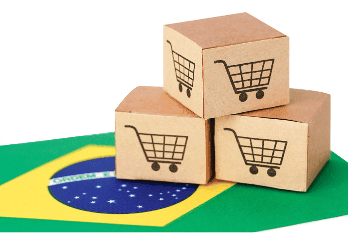 Dropshipping e bandeira do Brasil